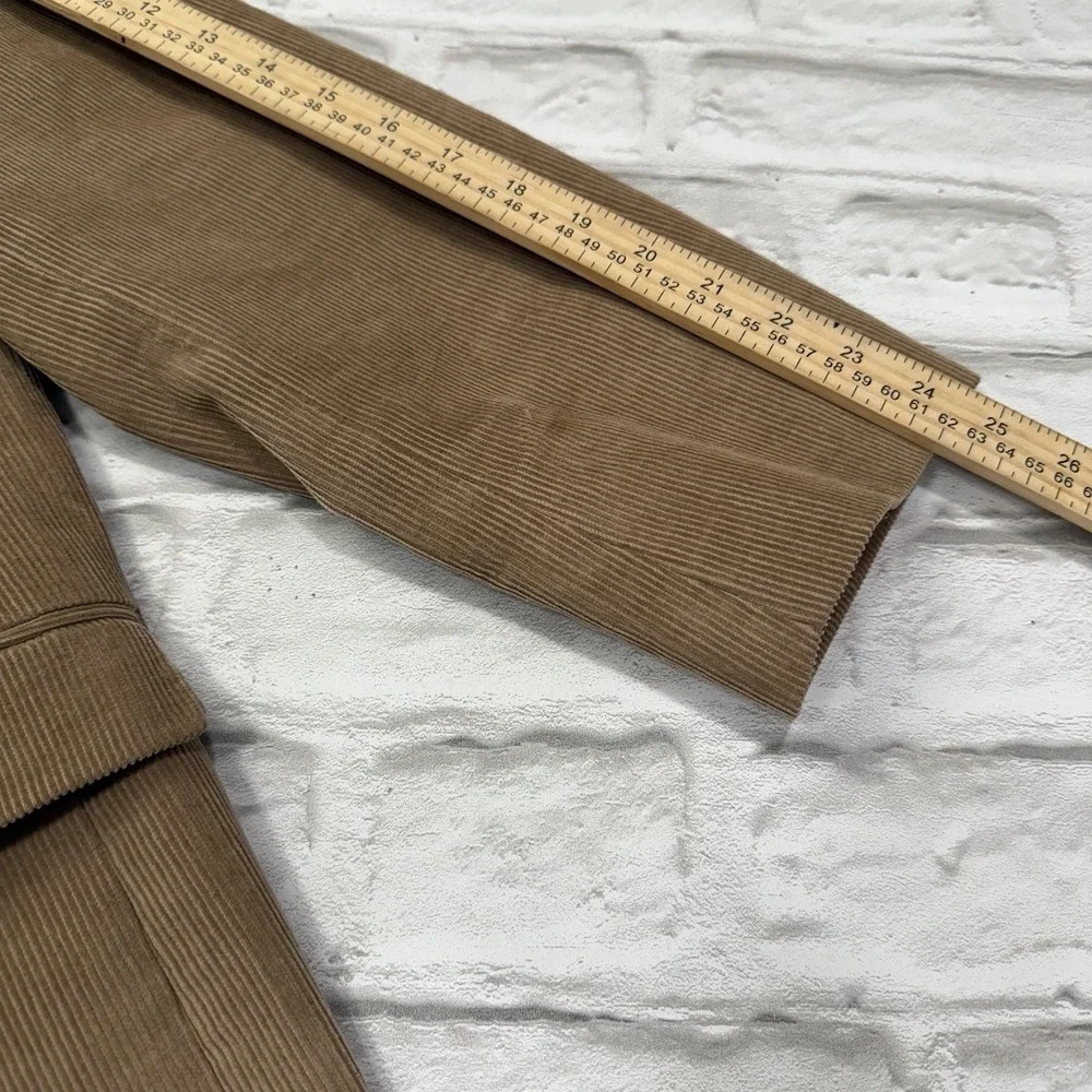 Vtg Chaps Corduroy Blazer Sport Coat 46R Elbow Patches Sport Coat Tan Suit Jacke